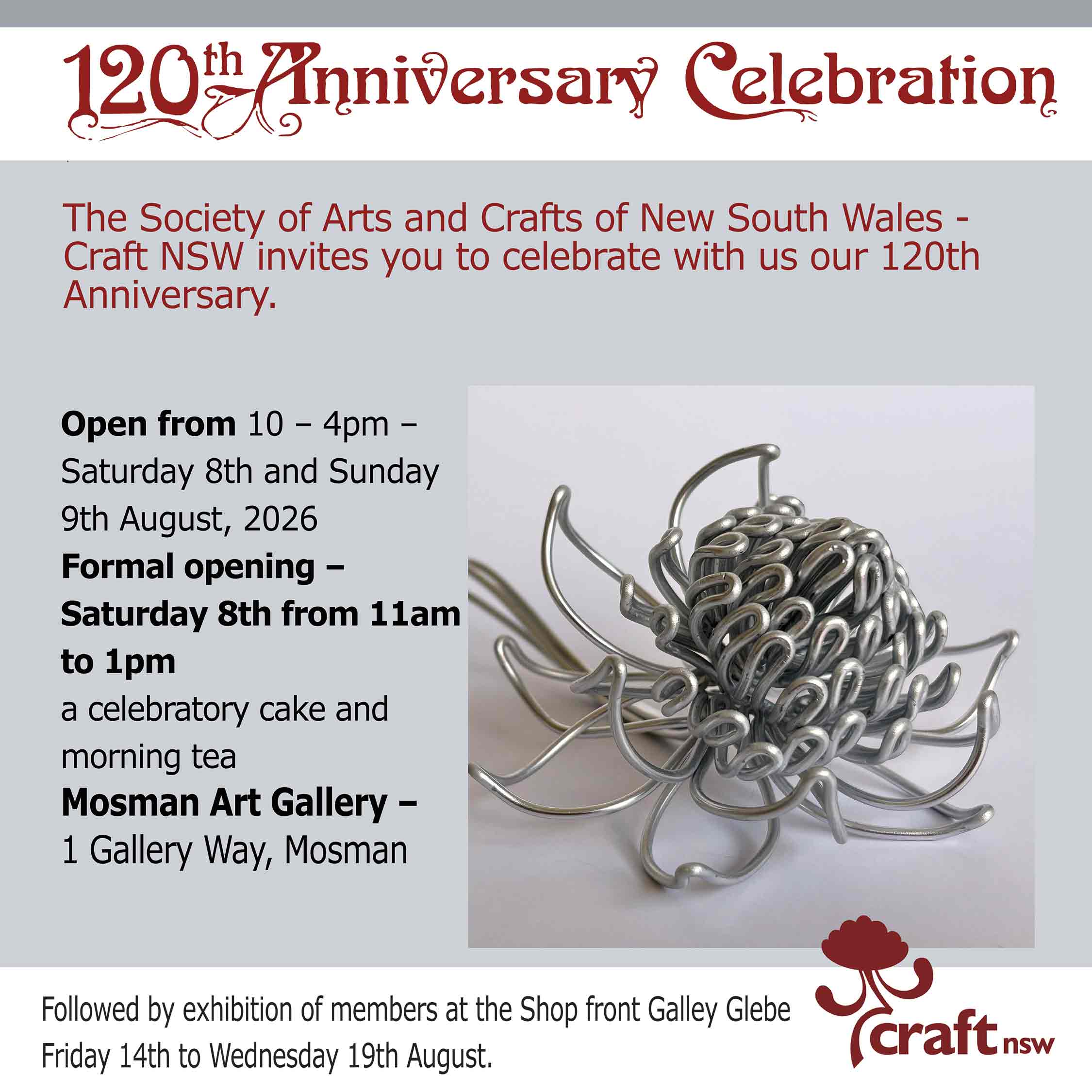 Mosman Craft NSW invite